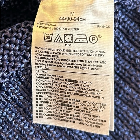 Banana Republic Women's Blue Metallic Long Sleeve Heavy Sweater Size Medium $98. - Picture 9 of 11